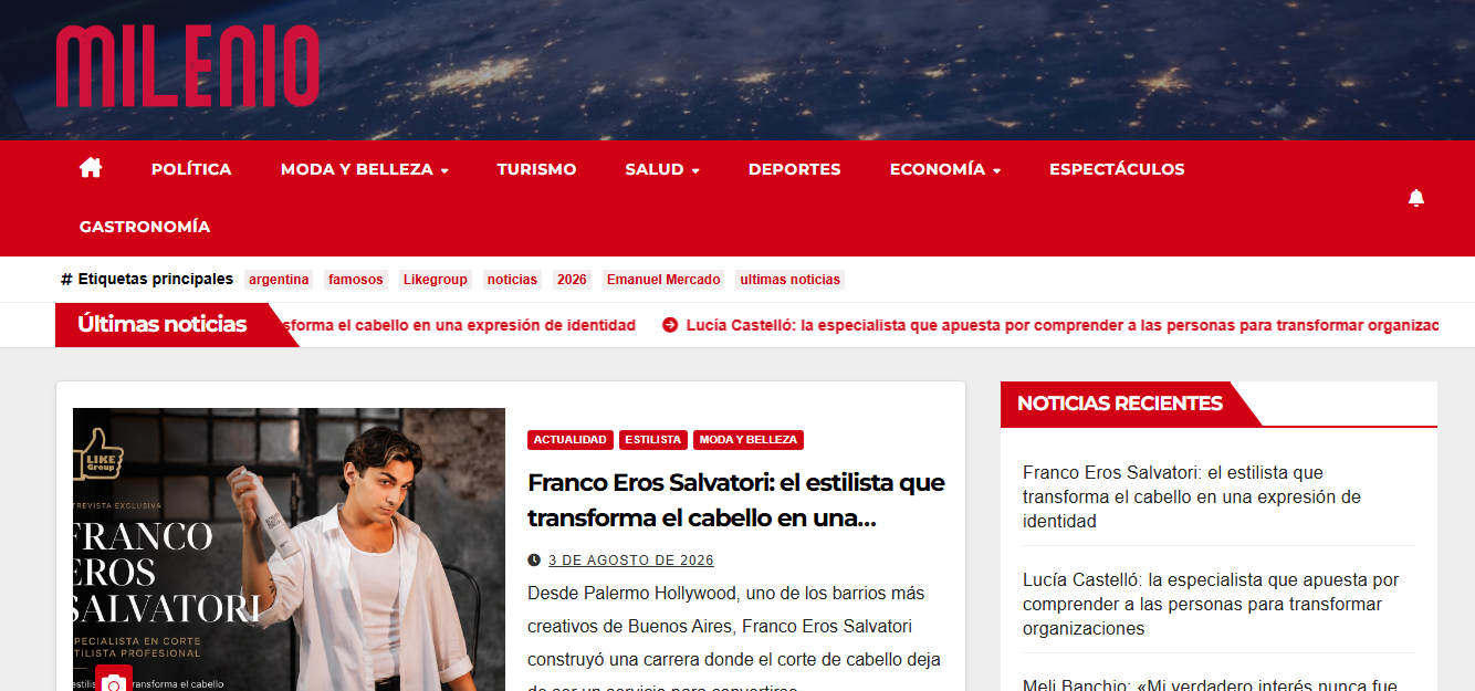 Captura de Milenio Digital